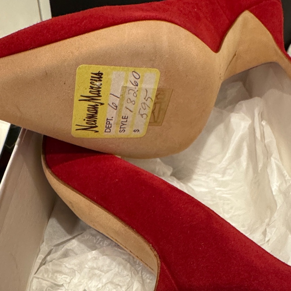 Manolo Blahnik Tora Red Heels - Picture 3 of 8